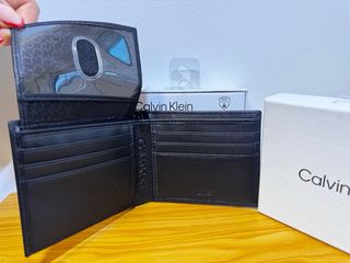Cartera Calvin Klein Piel Negra Hombre - Nueva