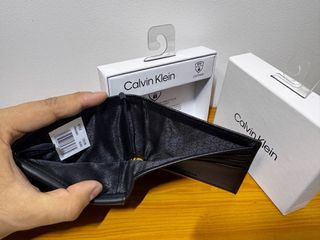 Cartera Calvin Klein Piel Negra Hombre - Nueva