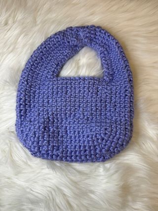 Borsa uncinetto viola fatta a mano