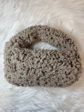 Borsa uncinetto beige e verde