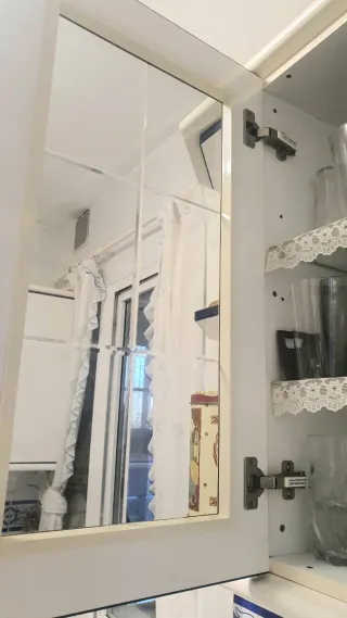 Alacena/Vitrina Cocina, Blanca y Azul