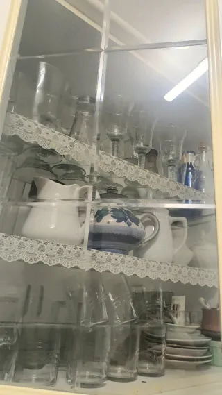 Alacena/Vitrina Cocina, Blanca y Azul