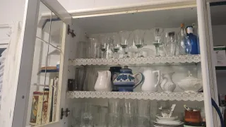 Alacena/Vitrina Cocina, Blanca y Azul