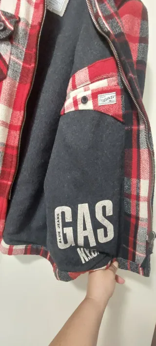 Giacca Gas Vintage Street Mood a quadri nera/rossa