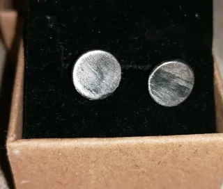 Pendientes Plata Redondos. Presión. Nuevo