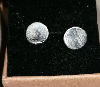 Pendientes Plata Redondos. Presión. Nuevo