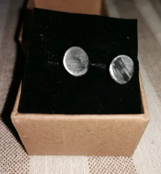 Pendientes Plata Redondos. Presión. Nuevo