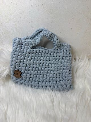 Borsa uncinetto azzurra