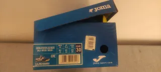 Zapatillas Fútbol Sala Joma Niño Azul Amarillo.  T