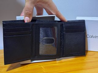 Cartera Calvin Klein Piel Negra Hombre Nueva