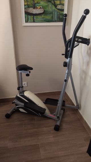bicicleta eliptica y estatica 2 en 1