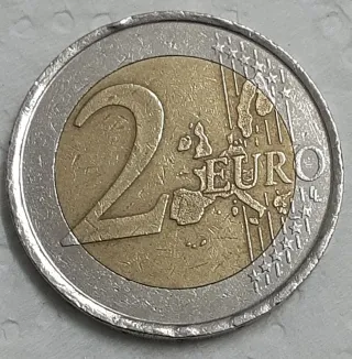 Moneda 2€ España 2003 Juan Carlos I, errores