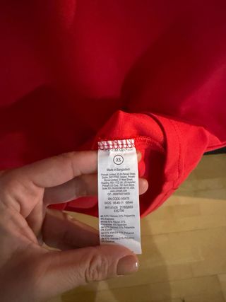 Camiseta roja Primark Talla XS