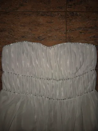 Vestido fiesta tul y strass rosa