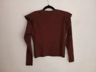 Camiseta manga larga con volantes