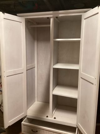 Armario Dormitorio Mimbre y Madera