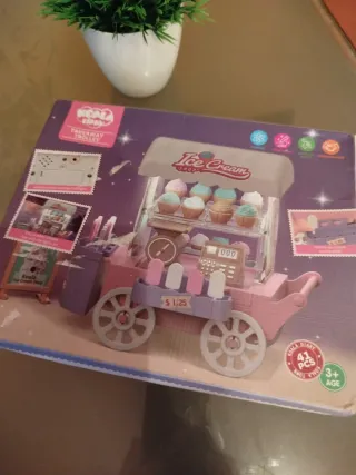 Carrito dulces/helados con luz en miniatura