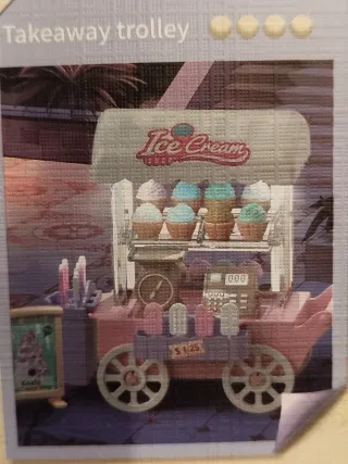 Carrito dulces/helados con luz en miniatura