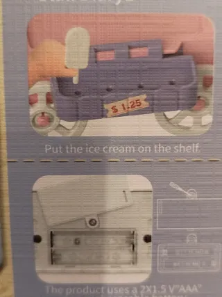 Carrito dulces/helados con luz en miniatura