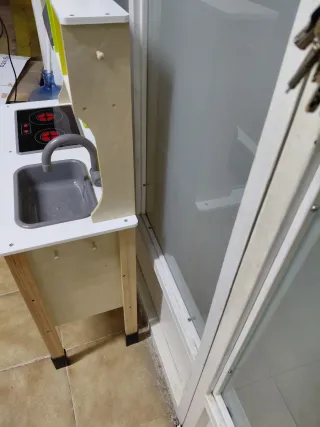 Cocina Infantil de Madera Blanca