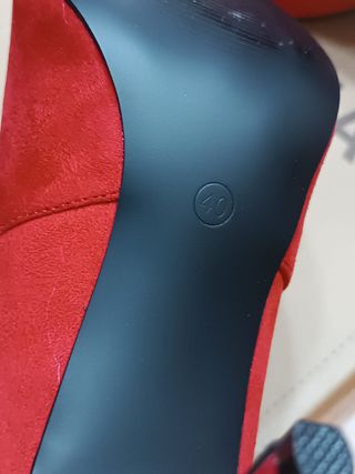 Botines Corina Rojos Mujer Tacon Alto