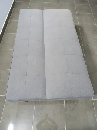 Sofá Cama Gris Sin Uso