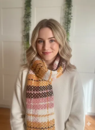 Bufanda tejida multicolor