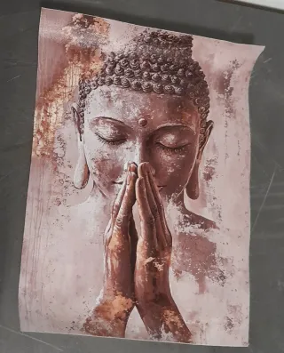 Stampa su tela Buddha in meditazione 30x40