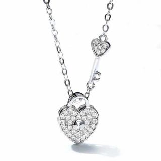 Collar Plata Corazón y Llave