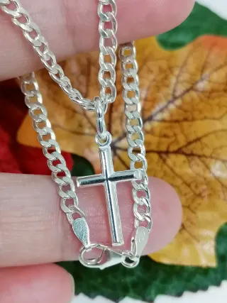 Pulsera con cruz  Plata Ley 925