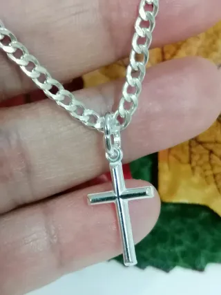 Pulsera con cruz  Plata Ley 925