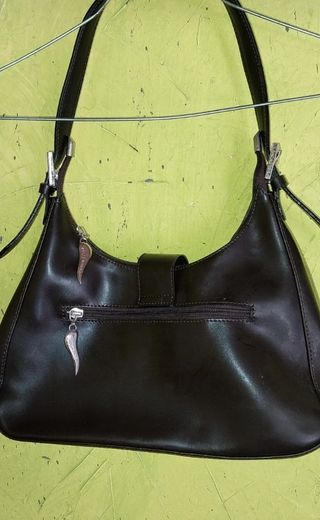 Bolso Lancaster vintage piel negro/marrón