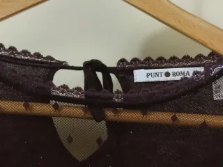 Suéter fiesta transparencia berenjena