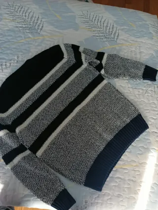 Jersey hombre. rayas azul y blanco Talla M