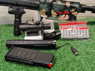 Fusil asalto de  Juguete con Batería y Accesorios