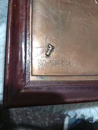 Quadro Vintage Mondo in Metallo e Legno