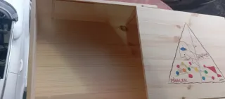 Scatola per vino in legno decorata