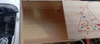 Scatola per vino in legno decorata