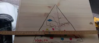 Scatola per vino in legno decorata