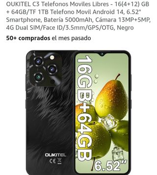 Oukitel C3 Negro 1TB