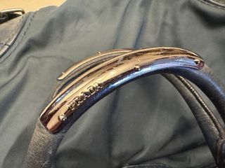 Bolso Prada Azul Nylon y Piel