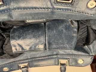 Bolso Prada Azul Nylon y Piel