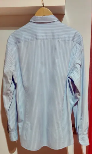 Camisa Rayas Azul Hombre Massimo Dutti