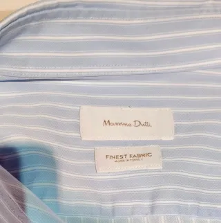 Camisa Rayas Azul Hombre Massimo Dutti