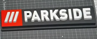 Parkside cartel 3D medidas 25x8x2cm