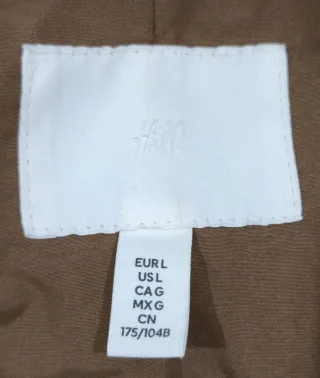 Abrigo de paño largo mujer marrón