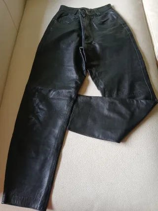 Pantalón Cuero Vintage Talle Alto