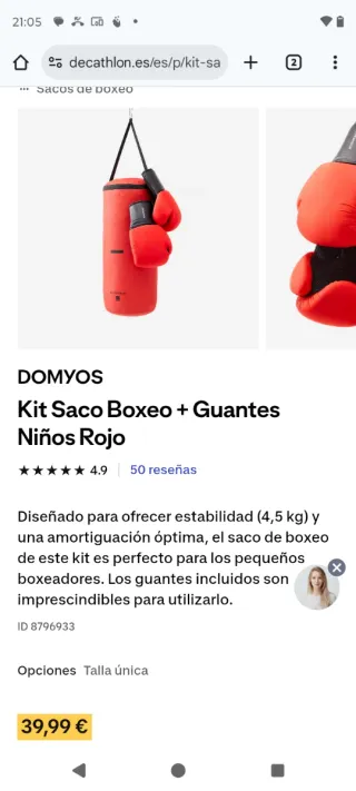 Guantes Boxeo Niños Rojo 4oz Outshock