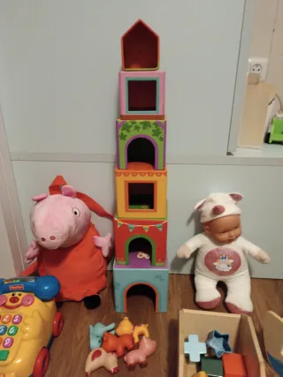 Lote Juguetes Bebé: Peppa Pig, Teléfono, Muñeca