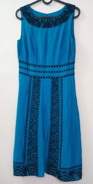 Vestido Monsoon Azul Turquesa